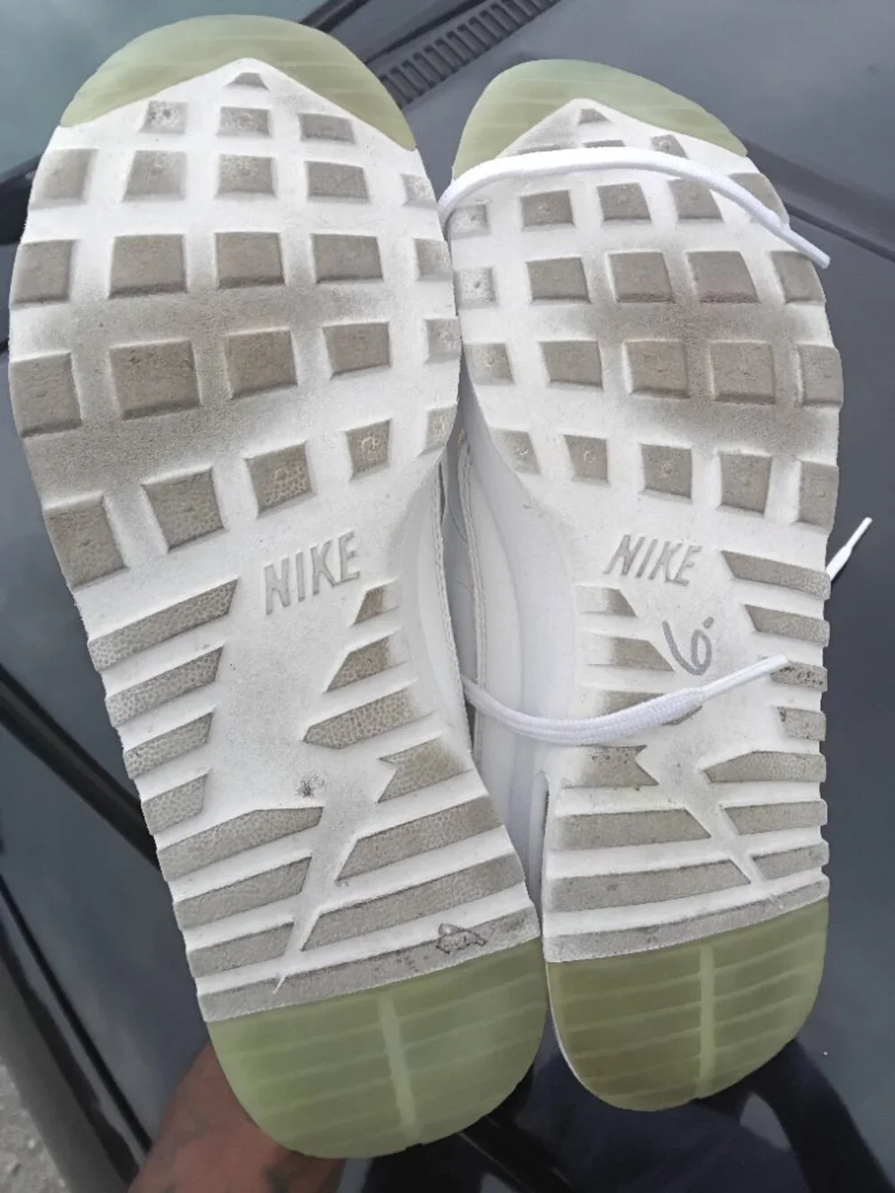 Nike Air Max Thea Triple White Sneaker 8 Womens Lace Up Shoes
